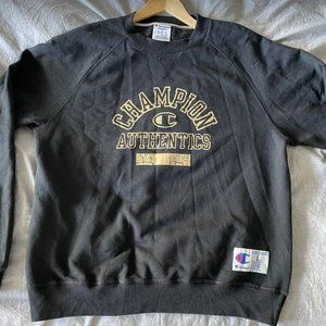 Champion Athletics Vintage Crewneck Black Sweater	Size Large	$85